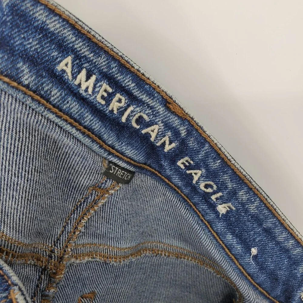 American Eagle‎ Highest Rise Mom Fit Distressed Denim Jeans Size 0